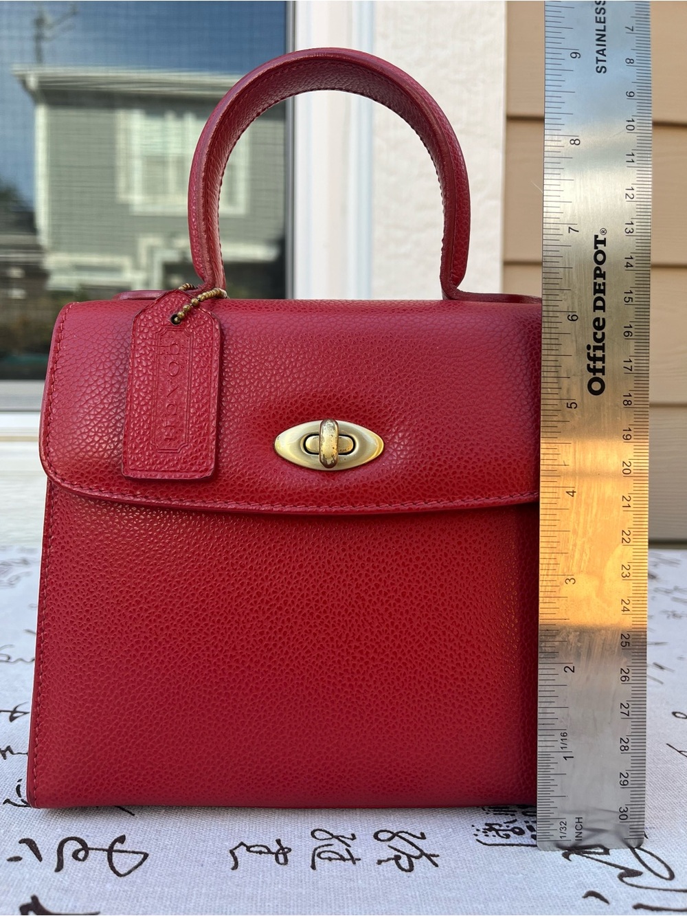 Coach MINI Vintage E6E 4413 Red Madison Gracie Leather Handbag - Made in Italy - Picture 4 of 16